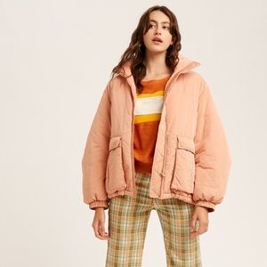 Peach Duvet Bomber Jacket